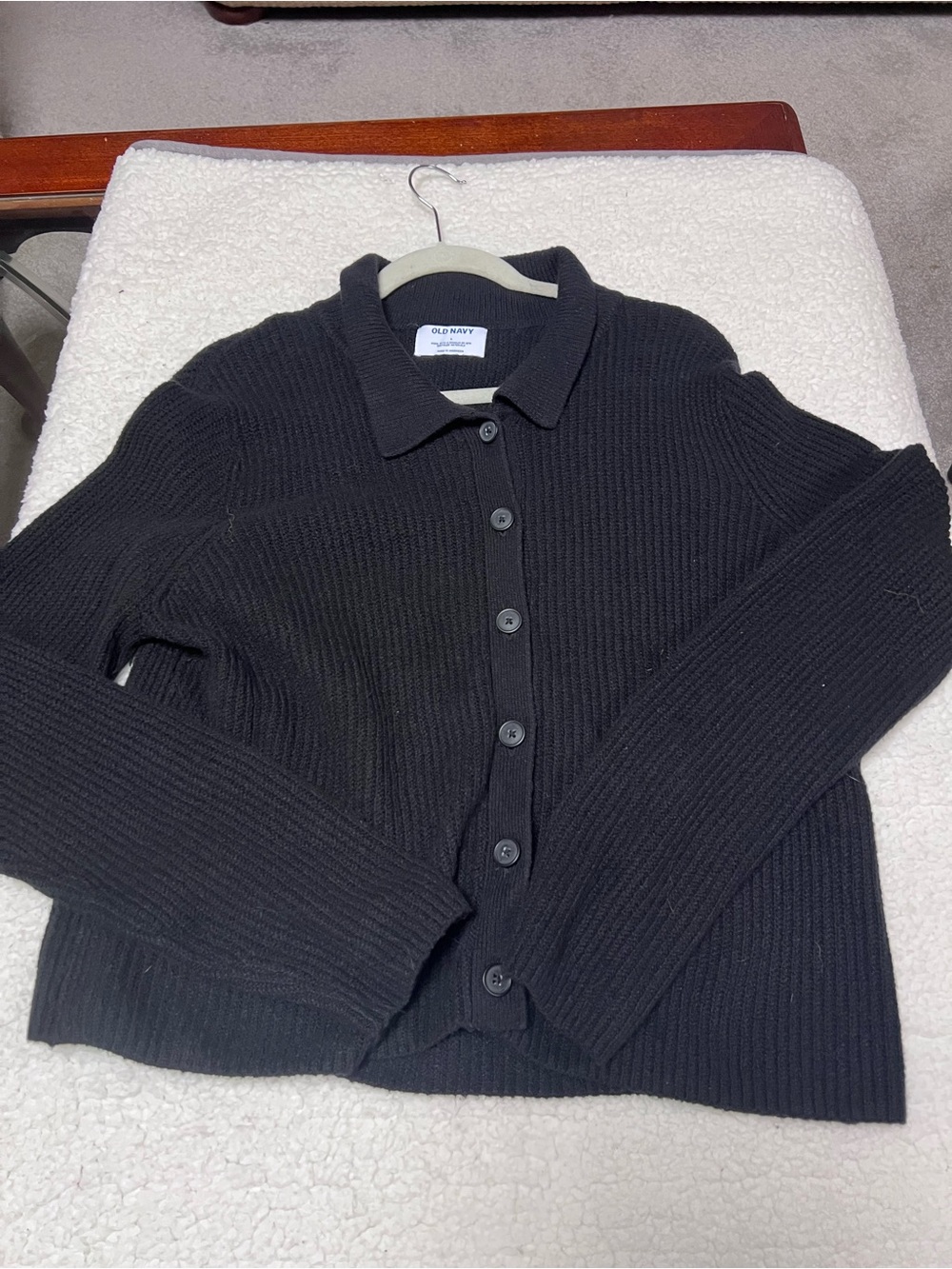 NWOT Old Navy Black Collared Cardigan Large